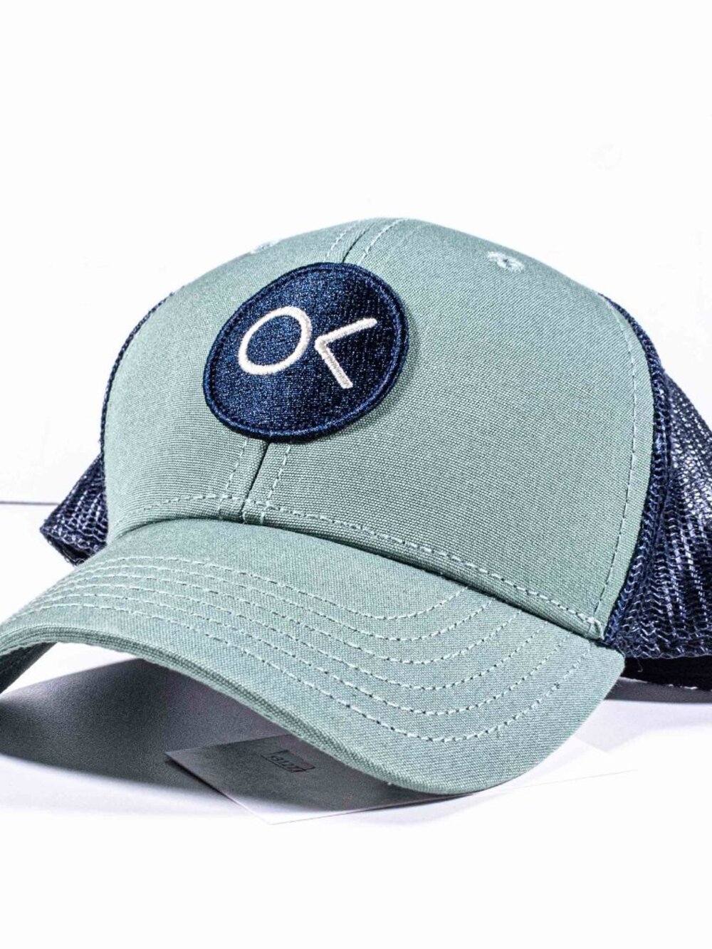 Outerknown OK Patch Trucker Hat Cap Mens OSFA Mesh Back Surf Snapback Blue